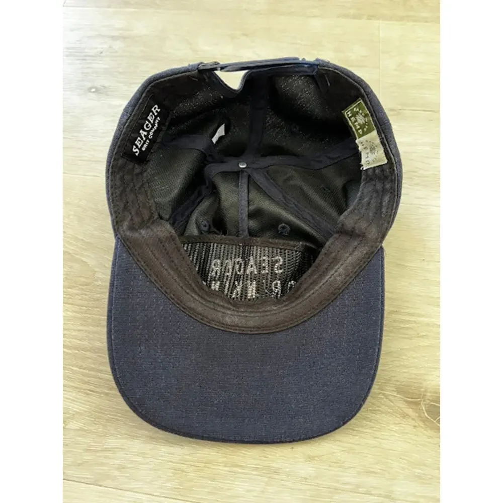 Seager Drinking Team Snapback Baseball Cap Navy Embroidered Hemp Adjustable Hat